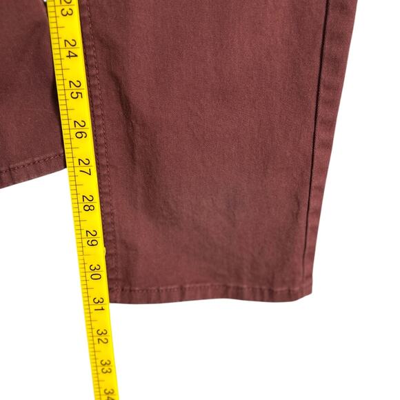 H&M Maroon Rust Five Pocket Slim Fit Distressed Casual Jeans US 33 x 31 - Picture 6 of 7